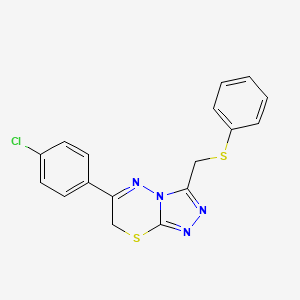 6-(4-chlorophenyl)-3-[(phenylsulfanyl)methyl]-7H-[1,2,4]triazolo[3,4-b][1,3,4]thiadiazine