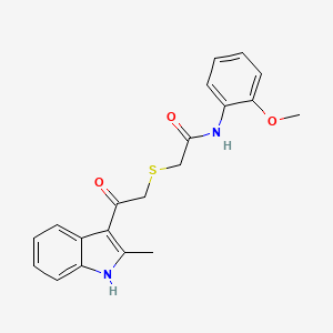 N-(2-methoxyphenyl)-2-{[2-(2-methyl-1H-indol-3-yl)-2-oxoethyl]sulfanyl}acetamide