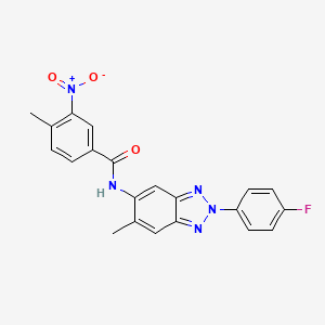 N-[2-(4-fluorophenyl)-6-methyl-2H-1,2,3-benzotriazol-5-yl]-4-methyl-3-nitrobenzamide