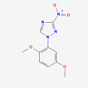 molecular formula C10H10N4O4 B11459428 1-(2,5-dimethoxyphenyl)-3-nitro-1H-1,2,4-triazole 