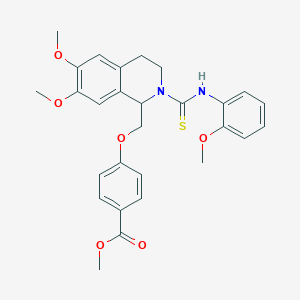 Methyl 4-({6,7-dimethoxy-2-[(2-methoxyphenyl)carbamothioyl]-1,2,3,4-tetrahydroisoquinolin-1-YL}methoxy)benzoate