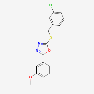 2-[(3-Chlorobenzyl)sulfanyl]-5-(3-methoxyphenyl)-1,3,4-oxadiazole