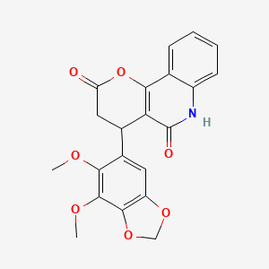 4-(6,7-dimethoxy-1,3-benzodioxol-5-yl)-4,6-dihydro-2H-pyrano[3,2-c]quinoline-2,5(3H)-dione