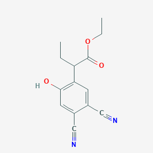 Ethyl 2-(4,5-dicyano-2-hydroxyphenyl)butanoate