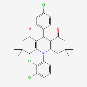 9-(4-chlorophenyl)-10-(2,3-dichlorophenyl)-3,3,6,6-tetramethyl-3,4,6,7,9,10-hexahydroacridine-1,8(2H,5H)-dione