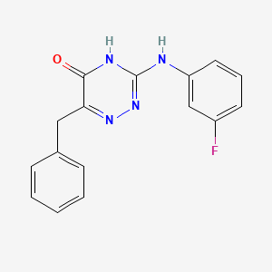 6-Benzyl-3-[(3-fluorophenyl)amino]-1,2,4-triazin-5-ol