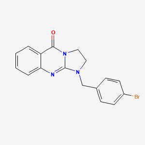 molecular formula C17H14BrN3O B11459493 1-(4-bromobenzyl)-2,3-dihydroimidazo[2,1-b]quinazolin-5(1H)-one 