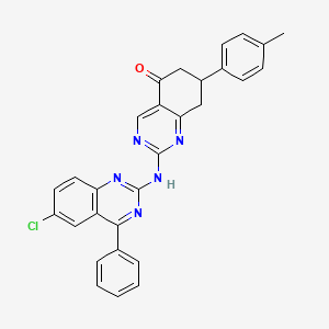 molecular formula C29H22ClN5O B11459527 2-[(6-chloro-4-phenylquinazolin-2-yl)amino]-7-(4-methylphenyl)-7,8-dihydroquinazolin-5(6H)-one 