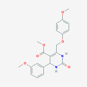 molecular formula C21H22N2O6 B11459550 Methyl 6-[(4-methoxyphenoxy)methyl]-4-(3-methoxyphenyl)-2-oxo-1,2,3,4-tetrahydropyrimidine-5-carboxylate 