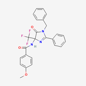 N-[1-benzyl-5-oxo-2-phenyl-4-(trifluoromethyl)-4,5-dihydro-1H-imidazol-4-yl]-4-methoxybenzamide