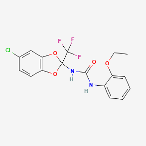 1-[5-Chloro-2-(trifluoromethyl)-1,3-benzodioxol-2-yl]-3-(2-ethoxyphenyl)urea