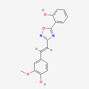 4-{(E)-2-[5-(2-hydroxyphenyl)-1,2,4-oxadiazol-3-yl]ethenyl}-2-methoxyphenol