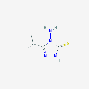 molecular formula C5H10N4S B114596 4-氨基-5-异丙基-4H-1,2,4-三唑-3-硫醇 CAS No. 154200-56-3