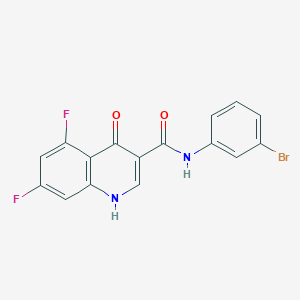 N-(3-bromophenyl)-5,7-difluoro-4-hydroxyquinoline-3-carboxamide