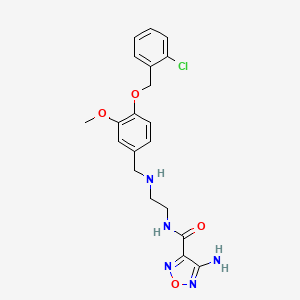 4-amino-N-[2-({4-[(2-chlorobenzyl)oxy]-3-methoxybenzyl}amino)ethyl]-1,2,5-oxadiazole-3-carboxamide