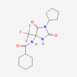 N-[1-cyclopentyl-2,5-dioxo-4-(trifluoromethyl)imidazolidin-4-yl]cyclohexanecarboxamide