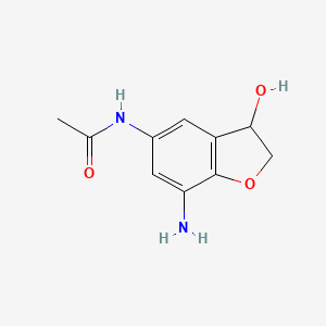 N-(7-amino-3-hydroxy-2,3-dihydro-1-benzofuran-5-yl)acetamide