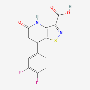 7-(3,4-Difluorophenyl)-5-oxo-4H,6H,7H-[1,2]thiazolo[4,5-b]pyridine-3-carboxylic acid