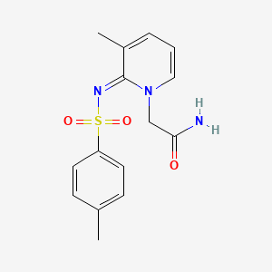 molecular formula C15H17N3O3S B1145972 2-(3-Methyl-2-(tosylimino)pyridin-1(2H)-yl)acetamide CAS No. 1352725-99-5