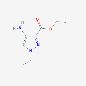 molecular formula C₈H₁₃N₃O₂ B1145973 ethyl 4-amino-1-ethyl-1H-pyrazole-3-carboxylate CAS No. 1002651-84-4