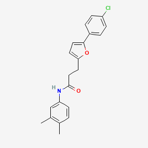 3-[5-(4-chlorophenyl)furan-2-yl]-N-(3,4-dimethylphenyl)propanamide