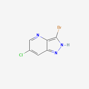 molecular formula C6H3BrClN3 B1145974 3-溴-6-氯-1H-吡唑并[4,3-b]吡啶 CAS No. 1352397-44-4