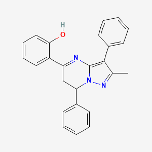 2-(2-Methyl-3,7-diphenyl-6,7-dihydropyrazolo[1,5-a]pyrimidin-5-yl)phenol