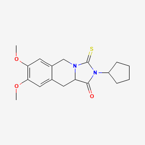 2-cyclopentyl-7,8-dimethoxy-3-thioxo-2,3,10,10a-tetrahydroimidazo[1,5-b]isoquinolin-1(5H)-one