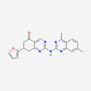 2-[(4,7-dimethylquinazolin-2-yl)amino]-7-(2-furyl)-7,8-dihydroquinazolin-5(6H)-one