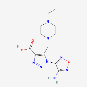 1-(4-amino-1,2,5-oxadiazol-3-yl)-5-[(4-ethylpiperazin-1-yl)methyl]-1H-1,2,3-triazole-4-carboxylic acid