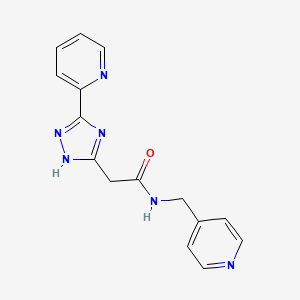 2-[5-(Pyridin-2-yl)-2H-1,2,4-triazol-3-yl]-N-(pyridin-4-ylmethyl)acetamide