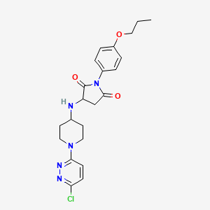 3-{[1-(6-Chloropyridazin-3-yl)piperidin-4-yl]amino}-1-(4-propoxyphenyl)pyrrolidine-2,5-dione