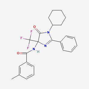 N-[1-cyclohexyl-5-oxo-2-phenyl-4-(trifluoromethyl)-4,5-dihydro-1H-imidazol-4-yl]-3-methylbenzamide