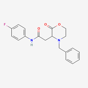 molecular formula C19H19FN2O3 B11459840 2-(4-benzyl-2-oxomorpholin-3-yl)-N-(4-fluorophenyl)acetamide 