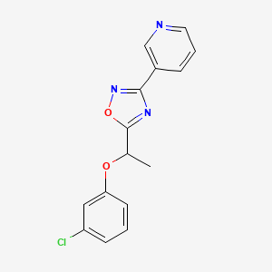 3-{5-[1-(3-Chlorophenoxy)ethyl]-1,2,4-oxadiazol-3-yl}pyridine