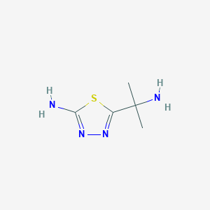 molecular formula C5H12Cl2N4S B1145988 5-(2-Aminopropan-2-yl)-1,3,4-thiadiazol-2-amine CAS No. 1255147-42-2