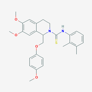 N-(2,3-dimethylphenyl)-6,7-dimethoxy-1-((4-methoxyphenoxy)methyl)-3,4-dihydroisoquinoline-2(1H)-carbothioamide