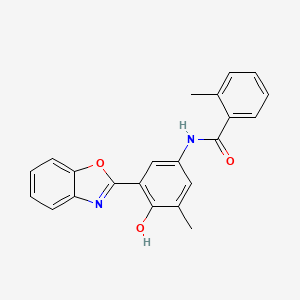 molecular formula C22H18N2O3 B11459934 N-[3-(1,3-benzoxazol-2-yl)-4-hydroxy-5-methylphenyl]-2-methylbenzamide 