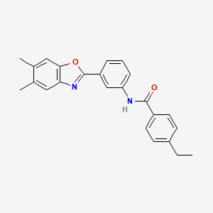 N-[3-(5,6-dimethyl-1,3-benzoxazol-2-yl)phenyl]-4-ethylbenzamide