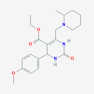 Ethyl 4-(4-methoxyphenyl)-6-[(2-methylpiperidin-1-yl)methyl]-2-oxo-1,2,3,4-tetrahydropyrimidine-5-carboxylate