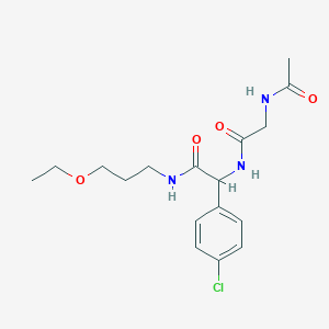 N~2~-acetyl-N-{1-(4-chlorophenyl)-2-[(3-ethoxypropyl)amino]-2-oxoethyl}glycinamide