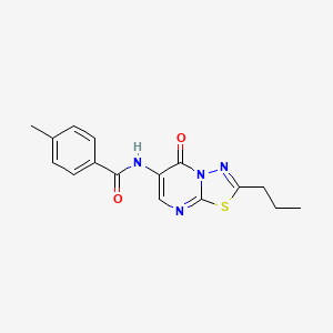 4-Methyl-N-{5-oxo-2-propyl-5H-[1,3,4]thiadiazolo[3,2-A]pyrimidin-6-YL}benzamide