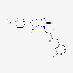 N-(3-fluorobenzyl)-2-[6-(4-methoxyphenyl)-2,5-dioxo-2,5,6,7-tetrahydro-3H-imidazo[1,5-b][1,2,4]triazol-3-yl]acetamide