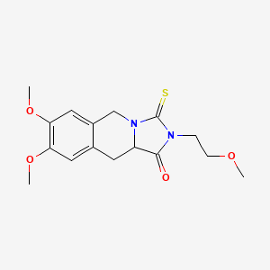 7,8-dimethoxy-2-(2-methoxyethyl)-3-thioxo-2,3,10,10a-tetrahydroimidazo[1,5-b]isoquinolin-1(5H)-one