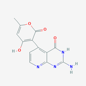 2-amino-5-(4-hydroxy-6-methyl-2-oxo-2H-pyran-3-yl)pyrido[2,3-d]pyrimidin-4(3H)-one