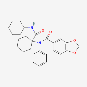 N-[1-(cyclohexylcarbamoyl)cyclohexyl]-N-phenyl-1,3-benzodioxole-5-carboxamide