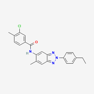 3-chloro-N-[2-(4-ethylphenyl)-6-methyl-2H-1,2,3-benzotriazol-5-yl]-4-methylbenzamide