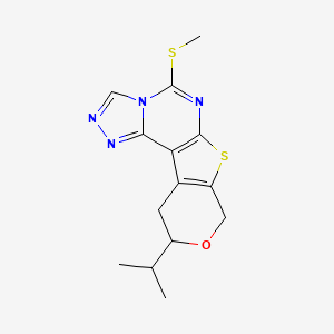 7-methylsulfanyl-14-propan-2-yl-13-oxa-10-thia-3,4,6,8-tetrazatetracyclo[7.7.0.02,6.011,16]hexadeca-1(9),2,4,7,11(16)-pentaene