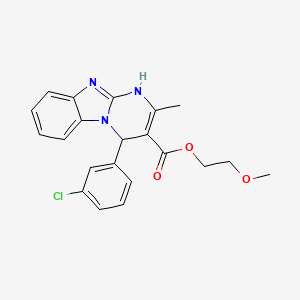 2-Methoxyethyl 4-(3-chlorophenyl)-2-methyl-1,4-dihydropyrimido[1,2-a]benzimidazole-3-carboxylate