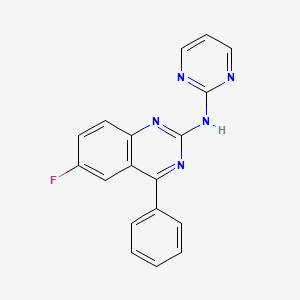 6-fluoro-4-phenyl-N-(pyrimidin-2-yl)quinazolin-2-amine